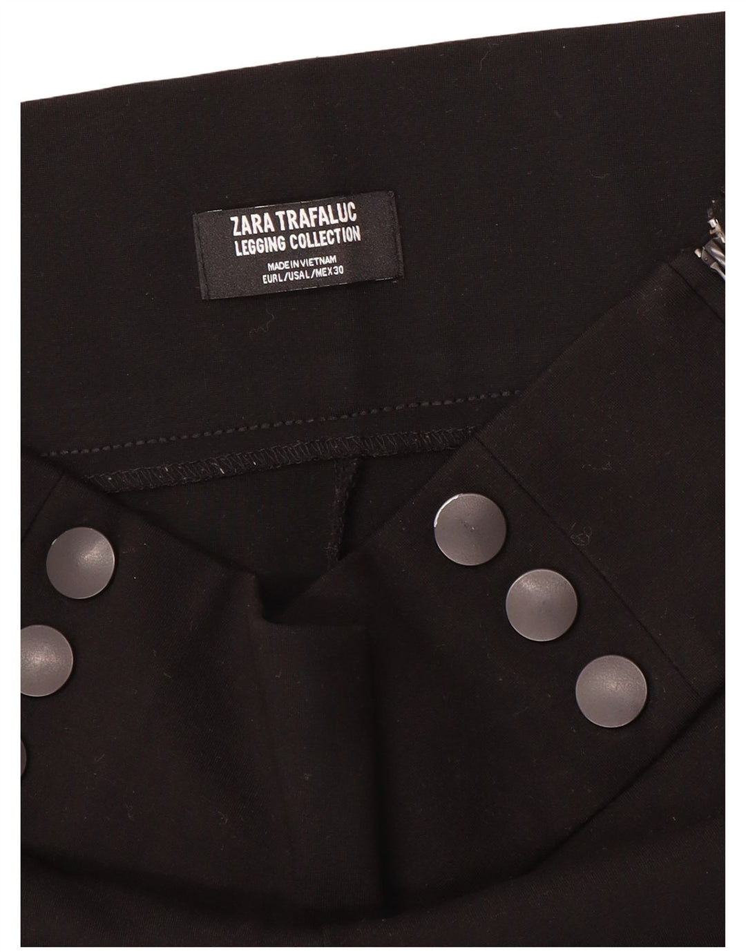 Zara Calça feminina casual slim grande W32 L29 preta