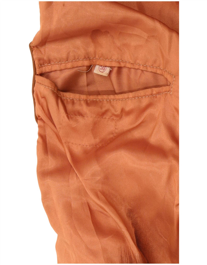 Jaqueta de couro masculina VINTAGE IT 50 grande marrom