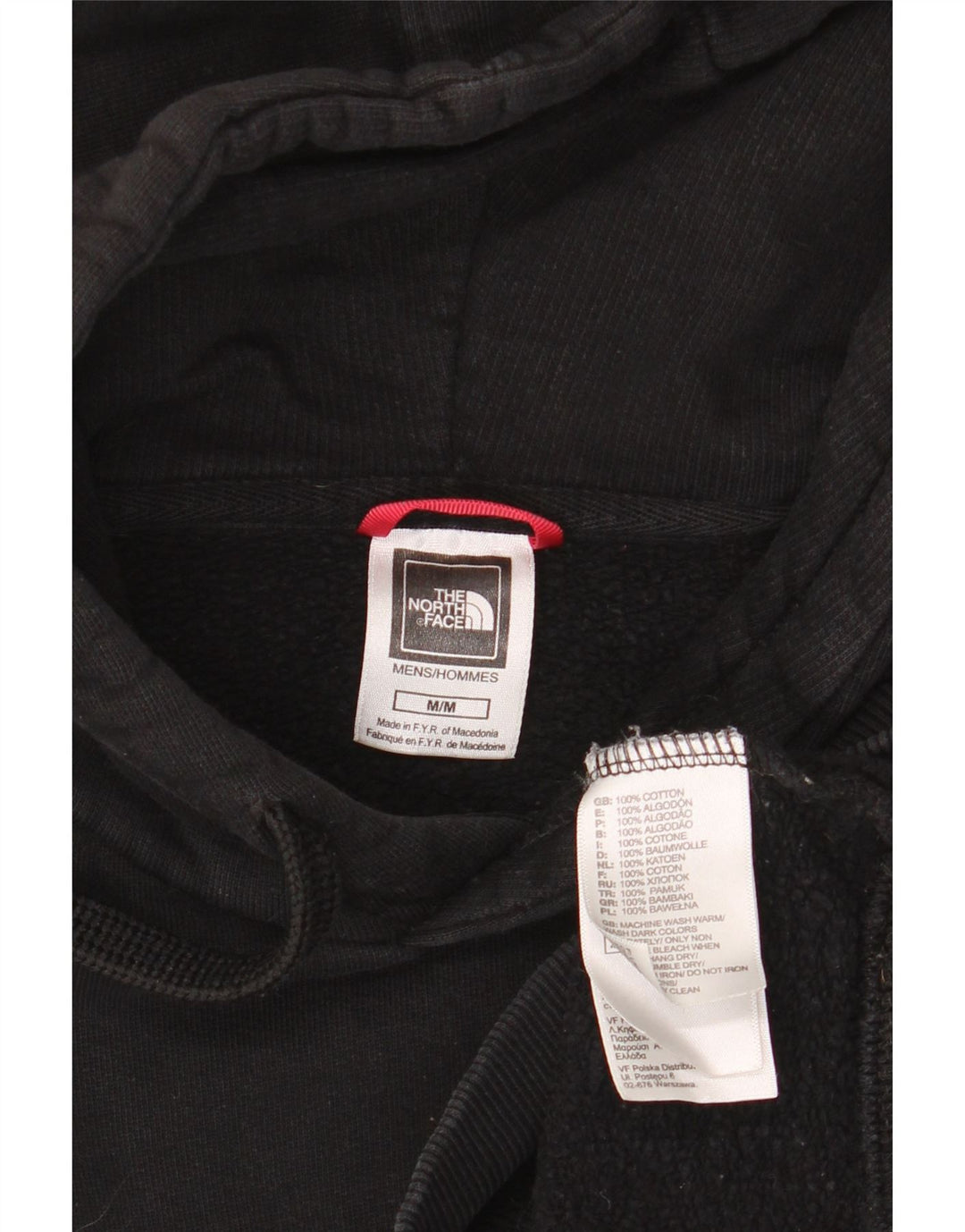 Suéter com capuz gráfico masculino The North Face médio algodão preto