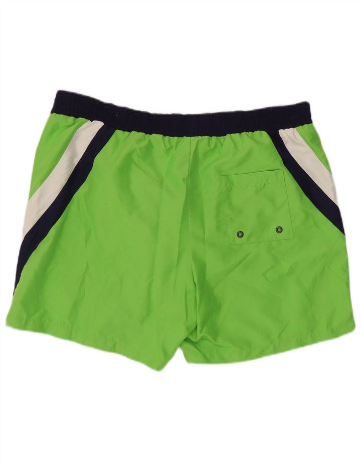 Shorts de natação masculino Fila médio verde colorblock poliéster