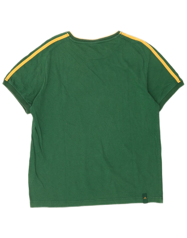 Adidas Mens T-Shirt Top UK 36/38 Pequeno Algodão Verde