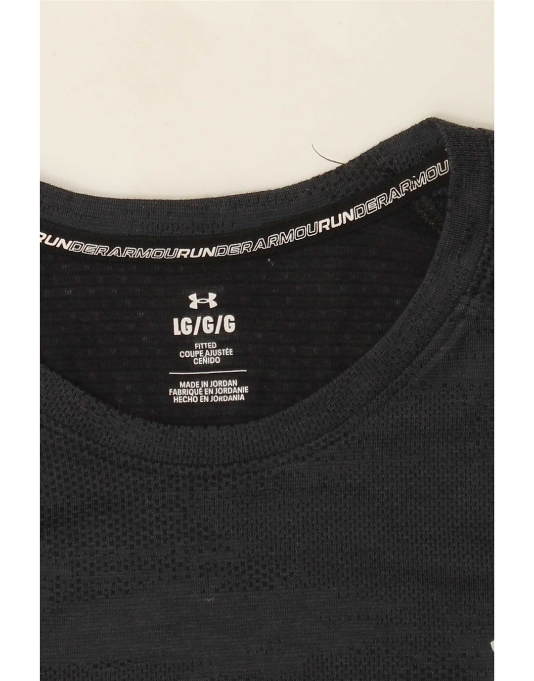 Under Armour Camiseta masculina justa grande bloco colorido preto