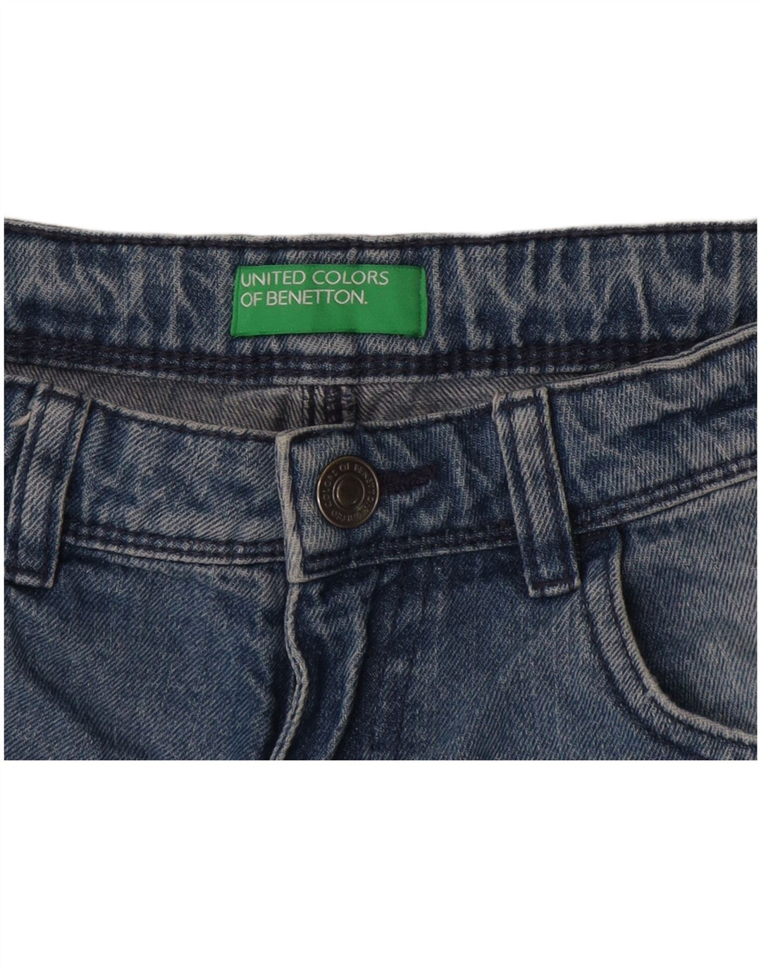 Shorts jeans feminino Benetton W26 pequeno azul