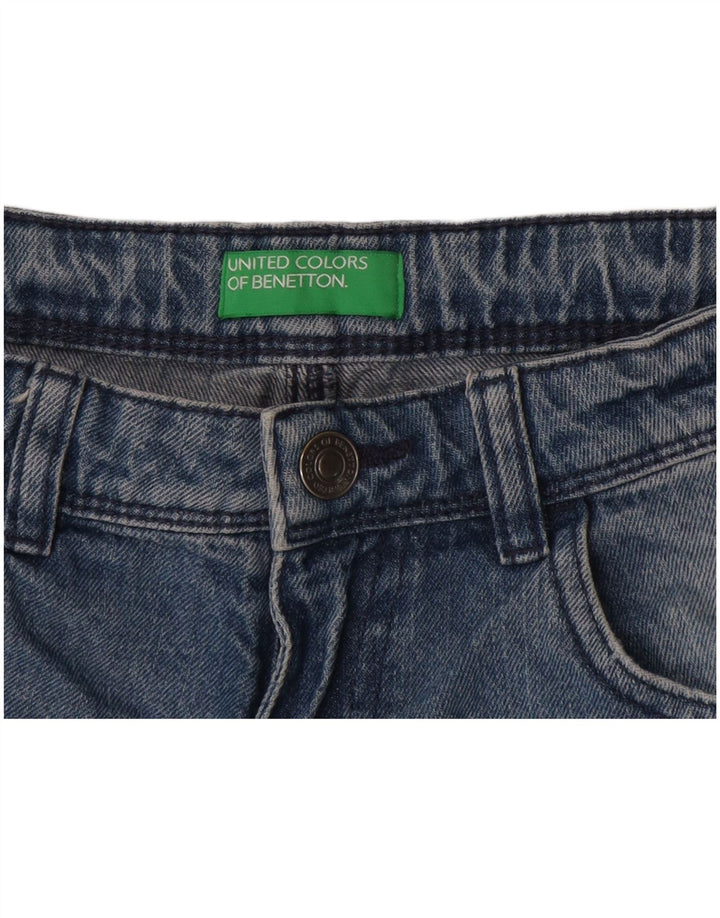 Shorts jeans feminino Benetton W26 pequeno azul