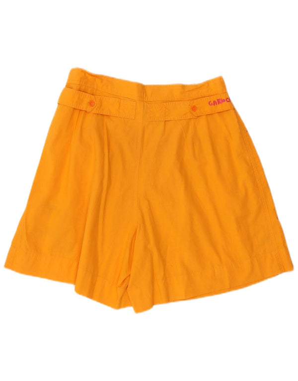 Shorts Chino feminino vintage com estampa gráfica W28 médio laranja