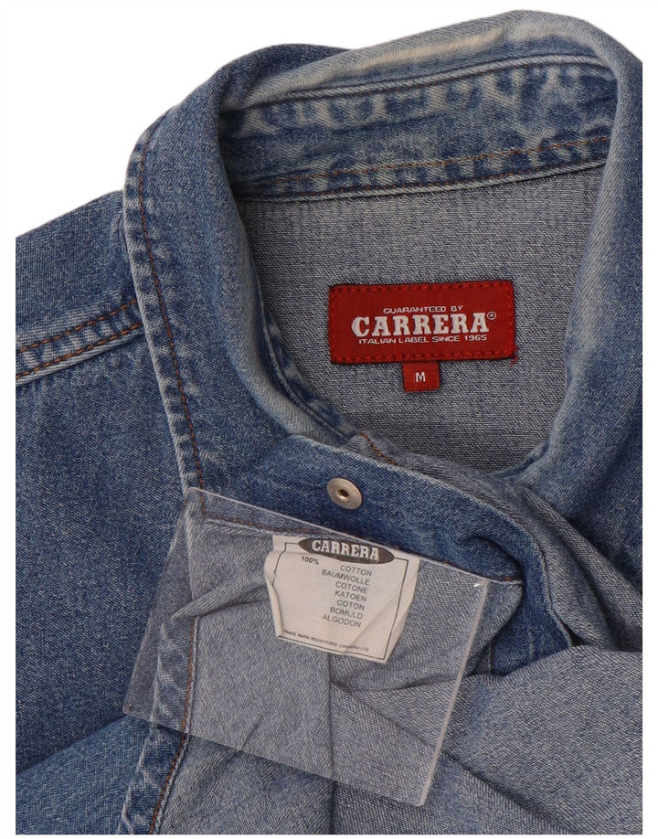 Camisa jeans masculina CARRERA algodão azul médio