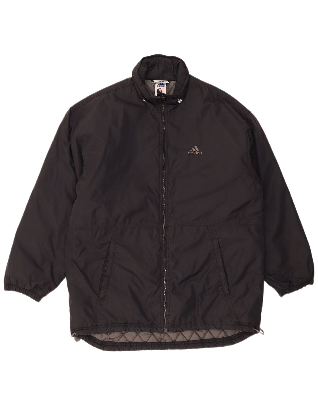 Adidas Mens Graphic Windbreaker Coat UK 38/40 Médio Preto Poliamida