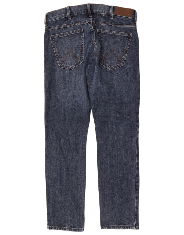 Wrangler Mens Jeans Slim W30 L30 Azul Algodão