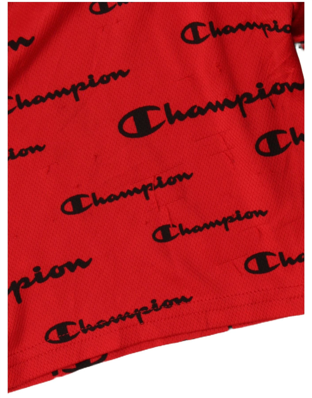 Shorts esportivos gráficos Champion Boys 15-16 anos poliéster vermelho