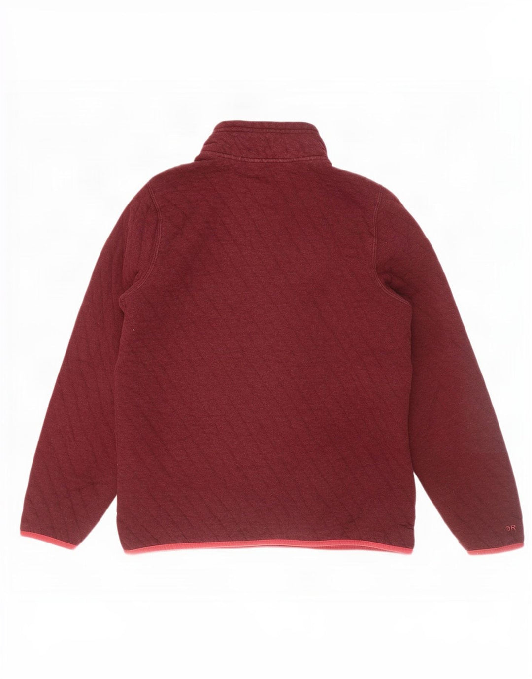 Suéter feminino Orvis com gola redonda e botão Reino Unido 14 algodão marrom médio