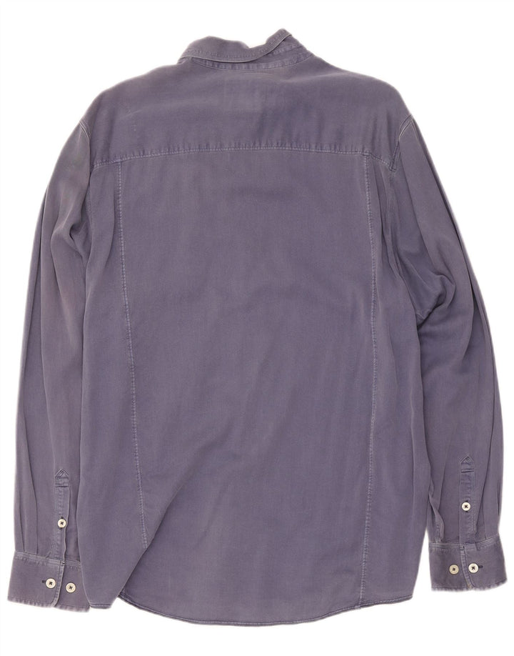 Camisa masculina Tommy Bahama grande algodão azul marinho