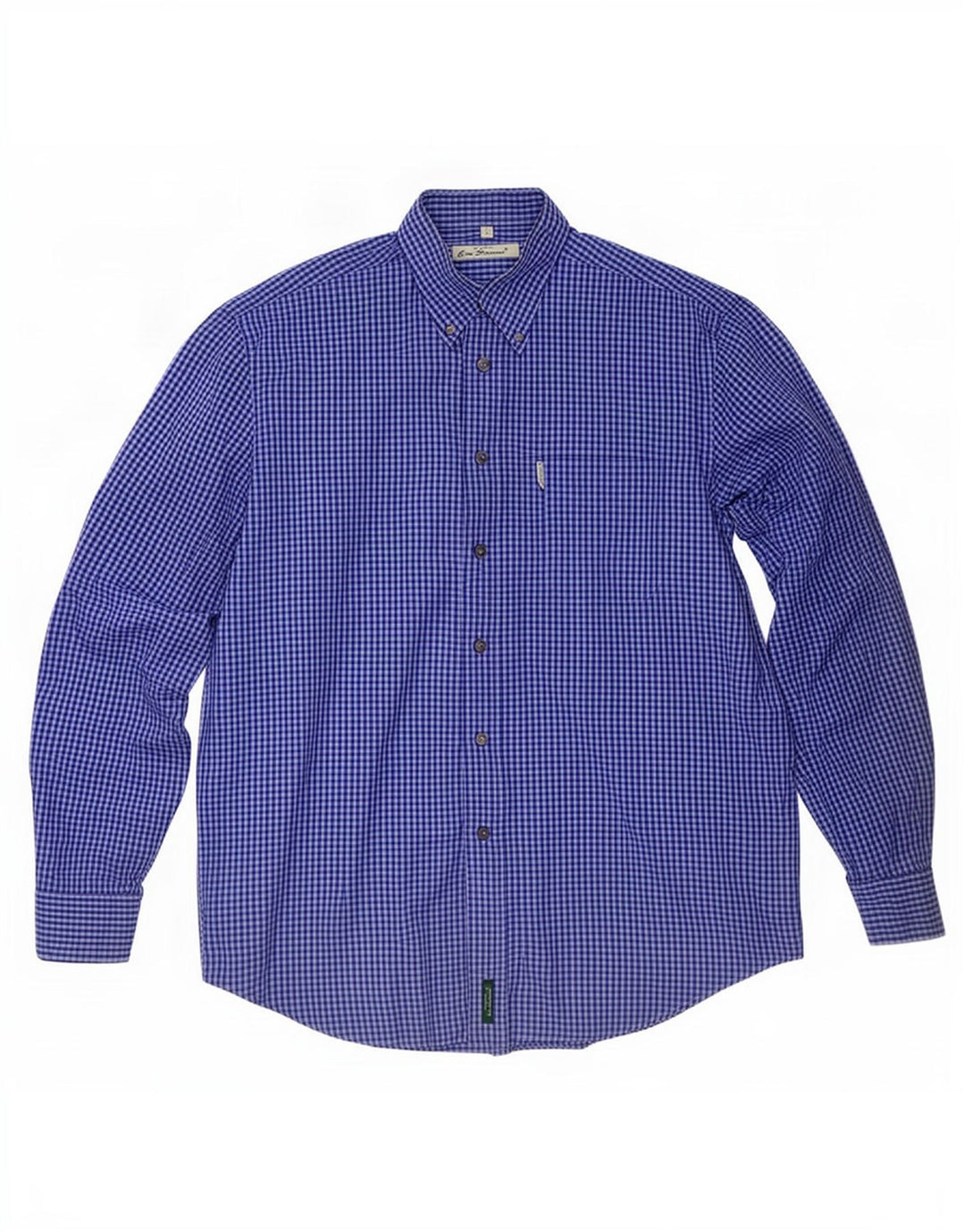 Camisa masculina Ben Sherman guingão azul médio