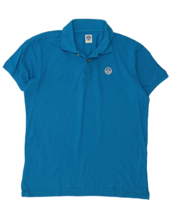 Camisa polo masculina North Sails algodão azul médio
