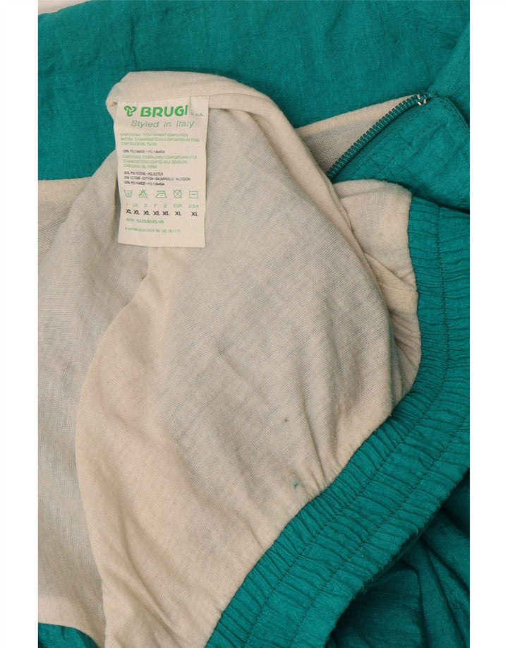Jaqueta masculina de agasalho gráfico Brugi XL turquesa poliamida