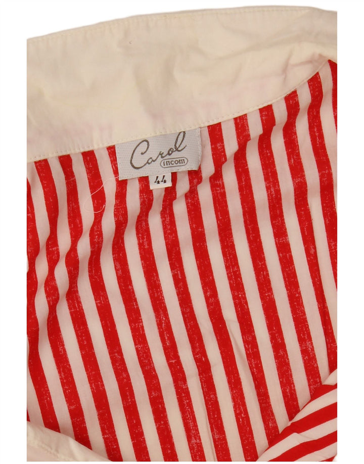Vestido camisa feminino sem mangas Incom IT 44 listrado vermelho médio