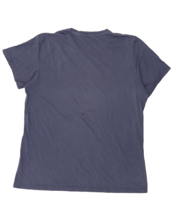 Adidas Mens Graphic T-Shirt Top XL Azul Marinho Algodão