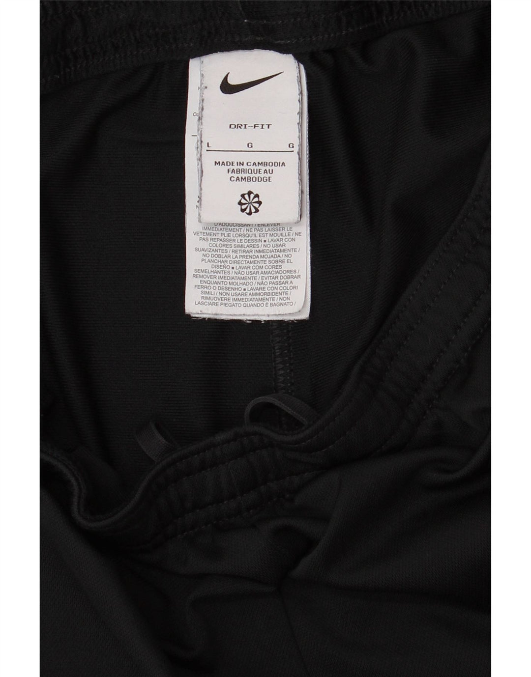 Calça de treino masculina Nike Dri Fit grande poliéster preto