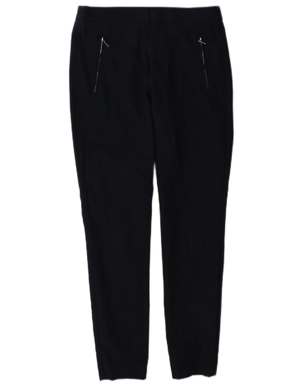 Zara Calça feminina skinny casual pequena W26 L28 algodão azul marinho