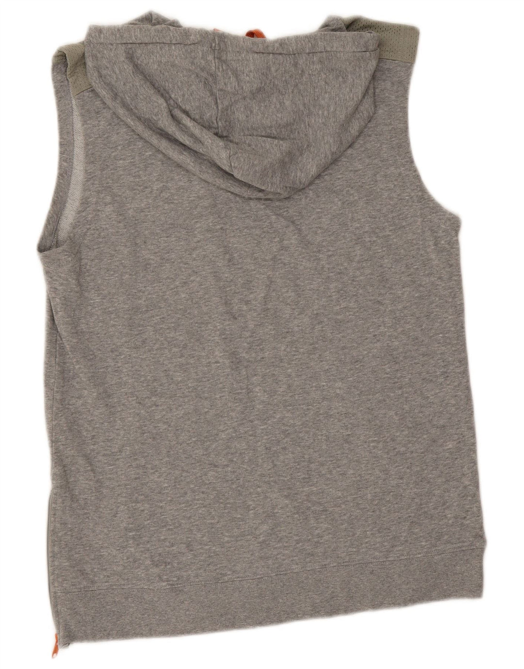 Jumper masculino com capuz sem mangas Starter algodão cinza médio