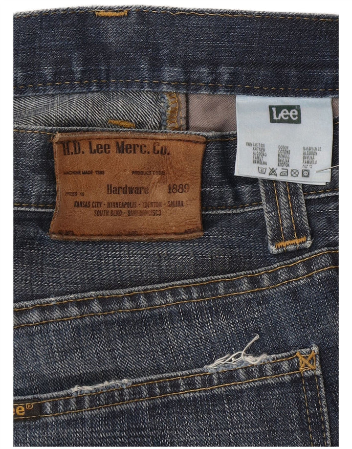 Lee Womens Flint Straight Jeans W30 L30 Azul Algodão