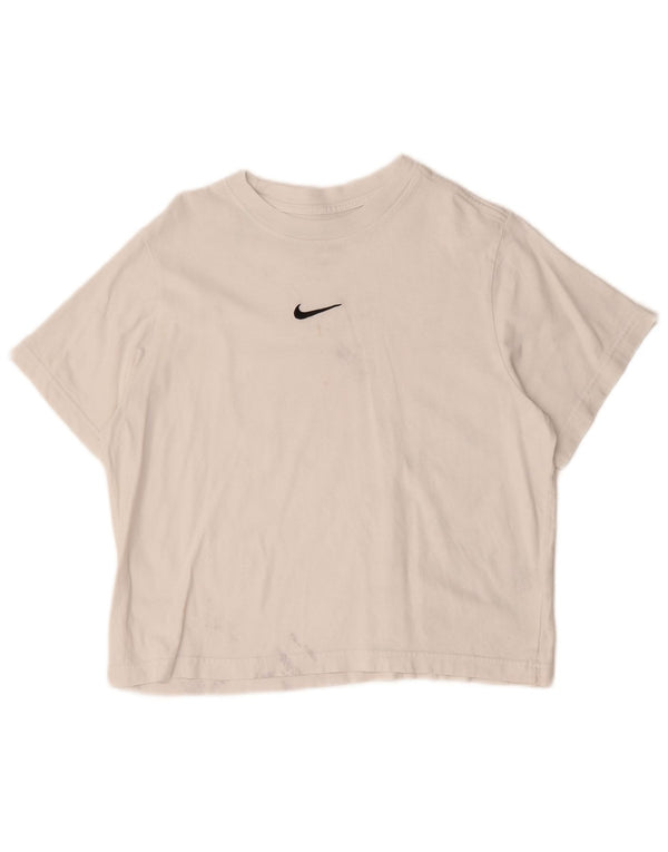 Camiseta feminina Nike Loose Fit Top UK 18 XL algodão branco