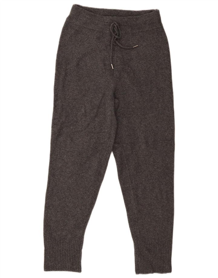 Calça de treino feminina Zara Joggers UK 10 pequeno poliéster cinza