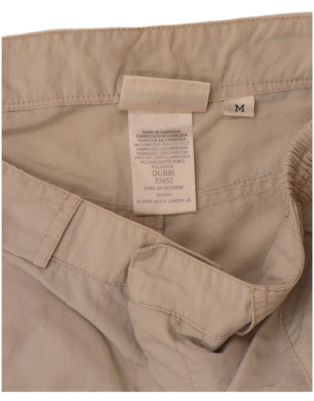 Calça cargo reta masculina Ellesse média W30 L30 bege poliamida
