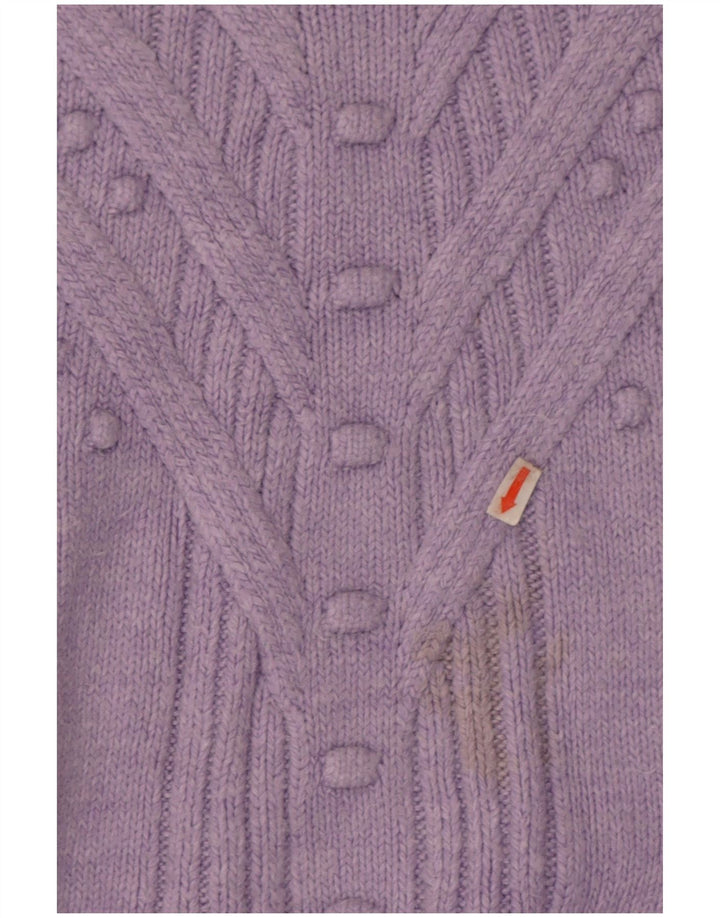Suéter feminino Marks & Spencer com gola tartaruga Reino Unido 14 médio roxo