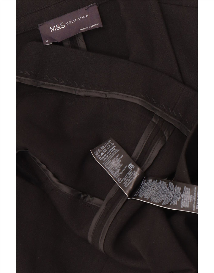 Jaqueta blazer feminina Marks & Spencer com peito duplo Reino Unido 16 grande preta