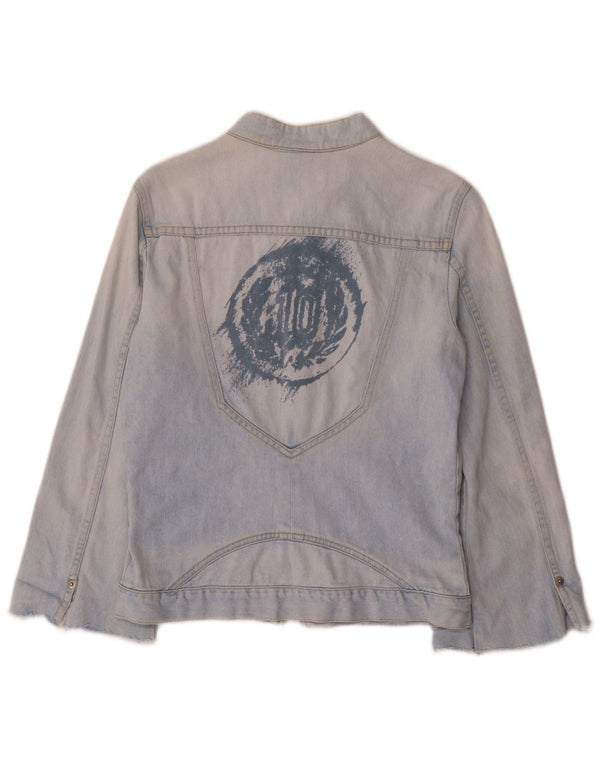 Jaqueta jeans feminina Diesel UK 10 algodão azul pequeno