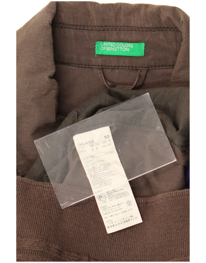 Jaqueta bomber masculina BENETTON IT 52 XL algodão marrom