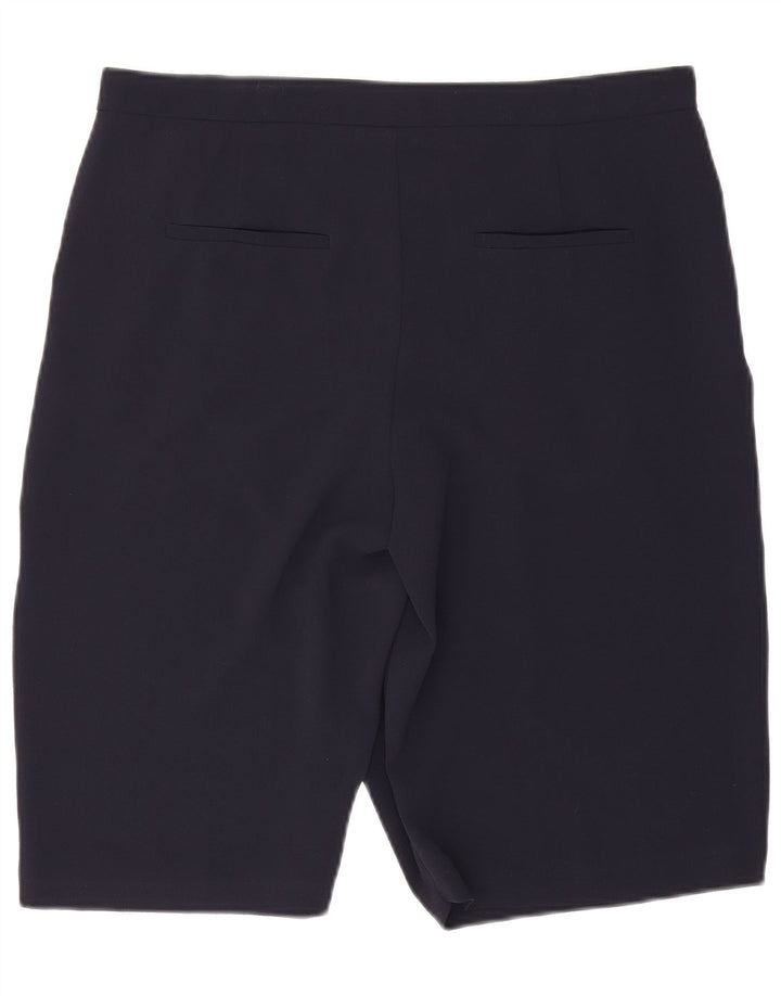 Zara Womens Chino Shorts Grande W32 Poliéster Azul Marinho