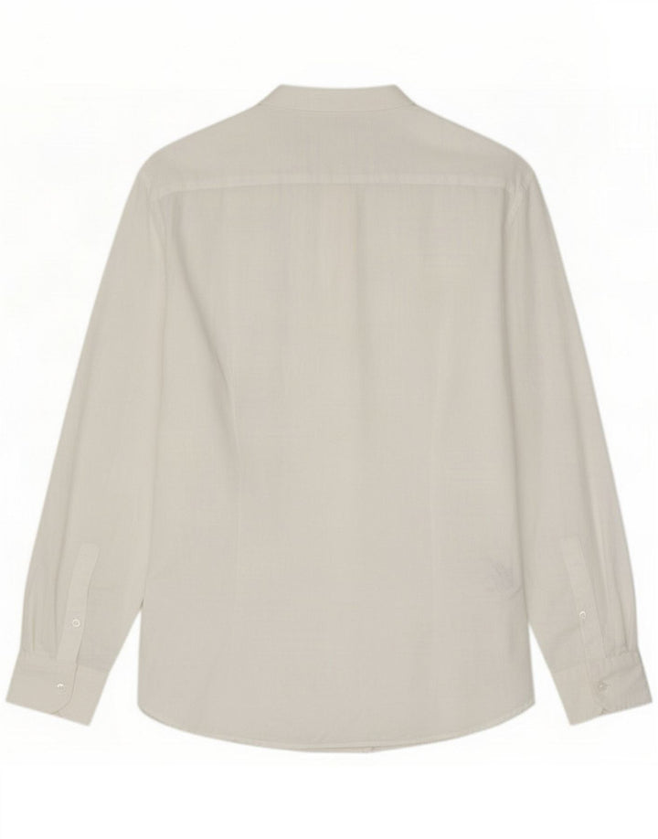 Camisa masculina Paolo Pecora tamanho 40 linho branco médio