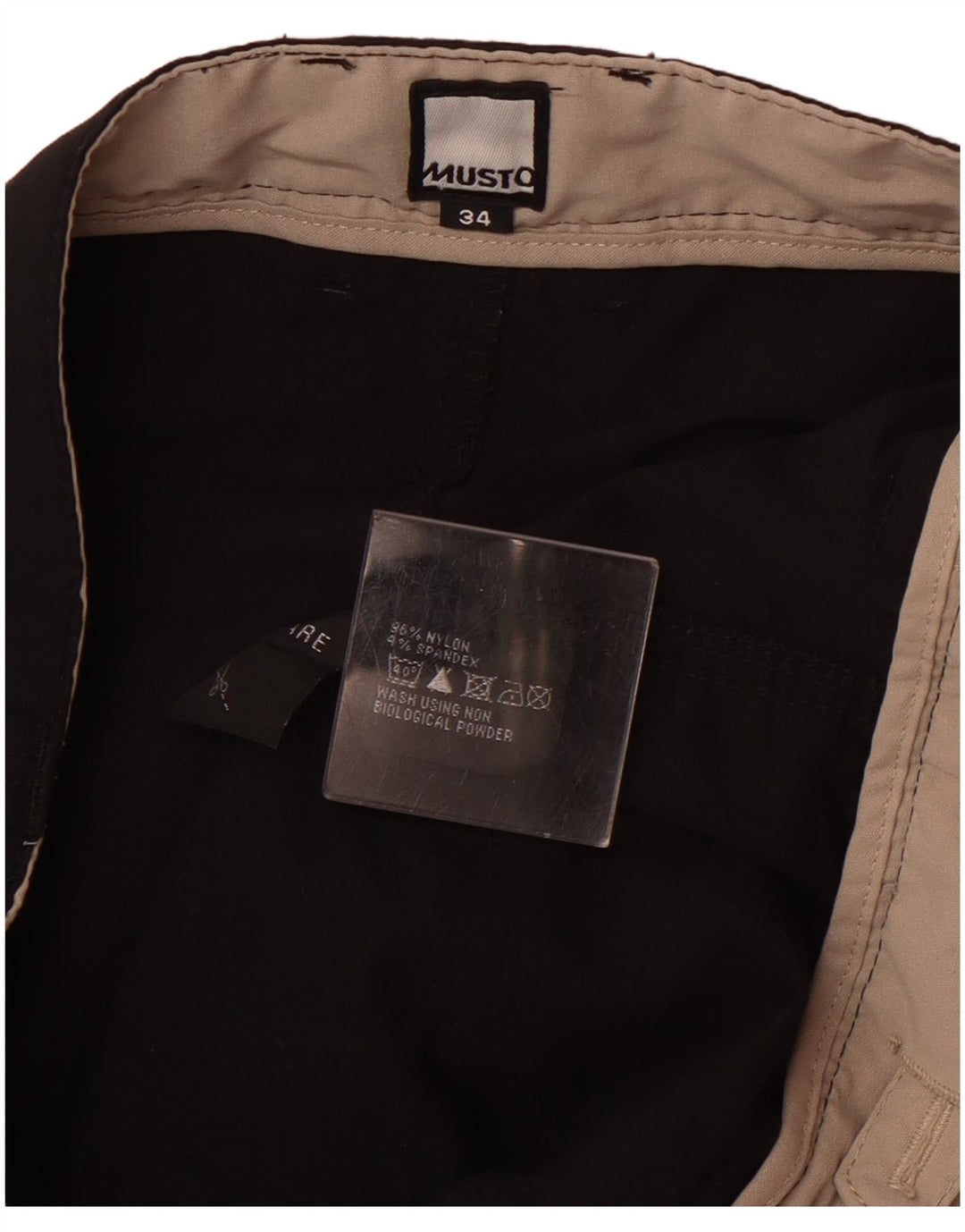 Musto Mens Evolution Cargo Shorts W34 Grande Nylon Preto