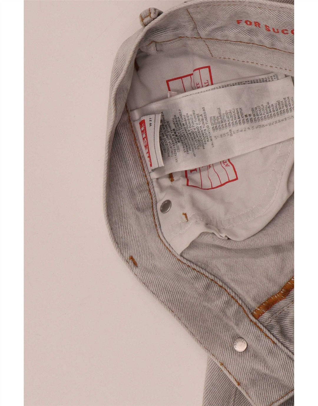Jeans retos masculinos Diesel W31 L30 algodão cinza