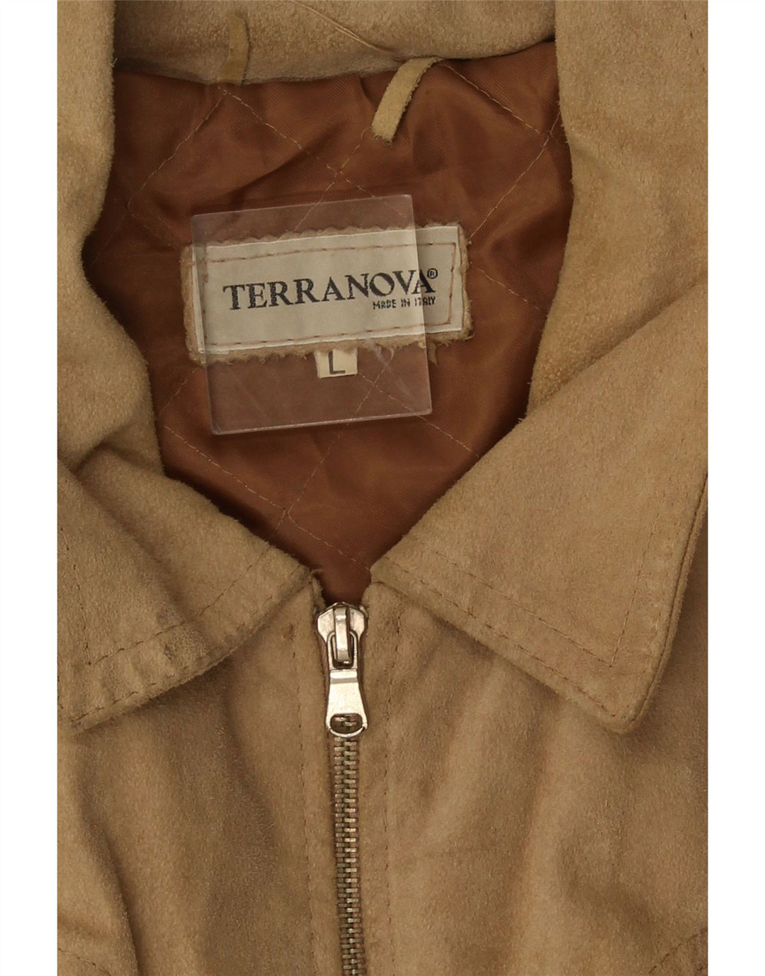 Terranova Mens Bomber Suede Jacket UK 40 Grande Bege