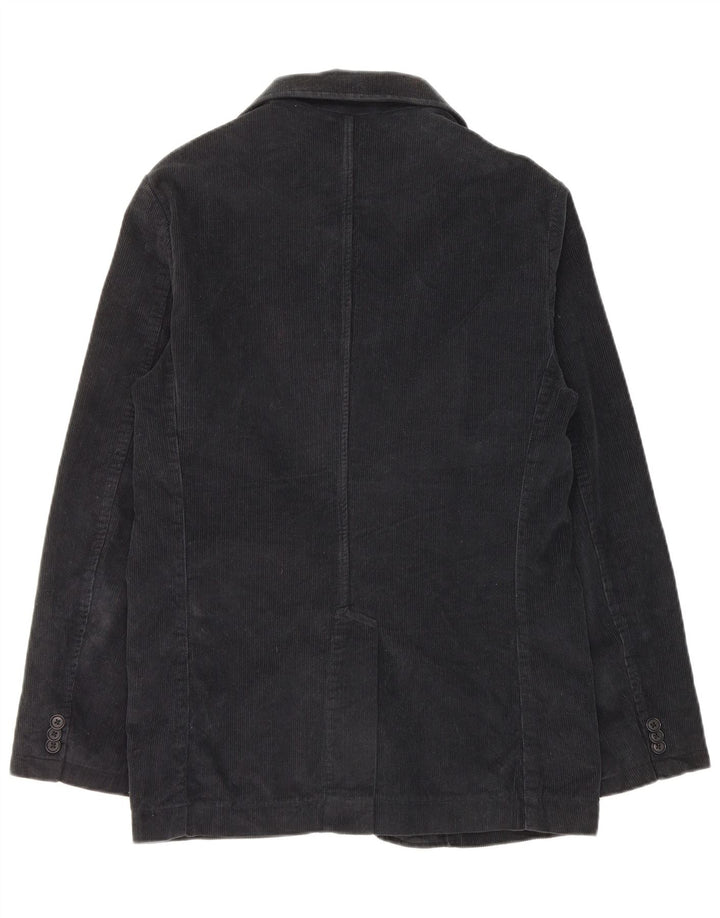 Jaqueta blazer masculina de veludo cotelê Woolrich com 3 botões Reino Unido 36 algodão azul marinho pequeno