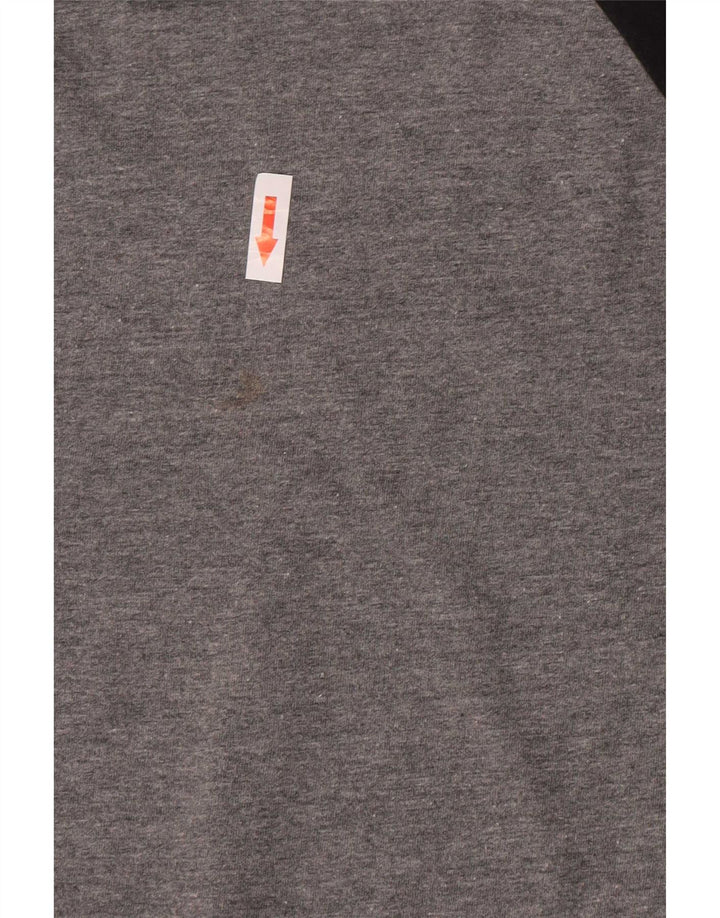 Top gráfico Hurley Boys Premium Fit manga comprida 15-16 anos cinza médio
