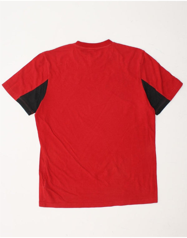 Camiseta masculina ADIDAS UK 42/44 grande vermelho colorblock algodão