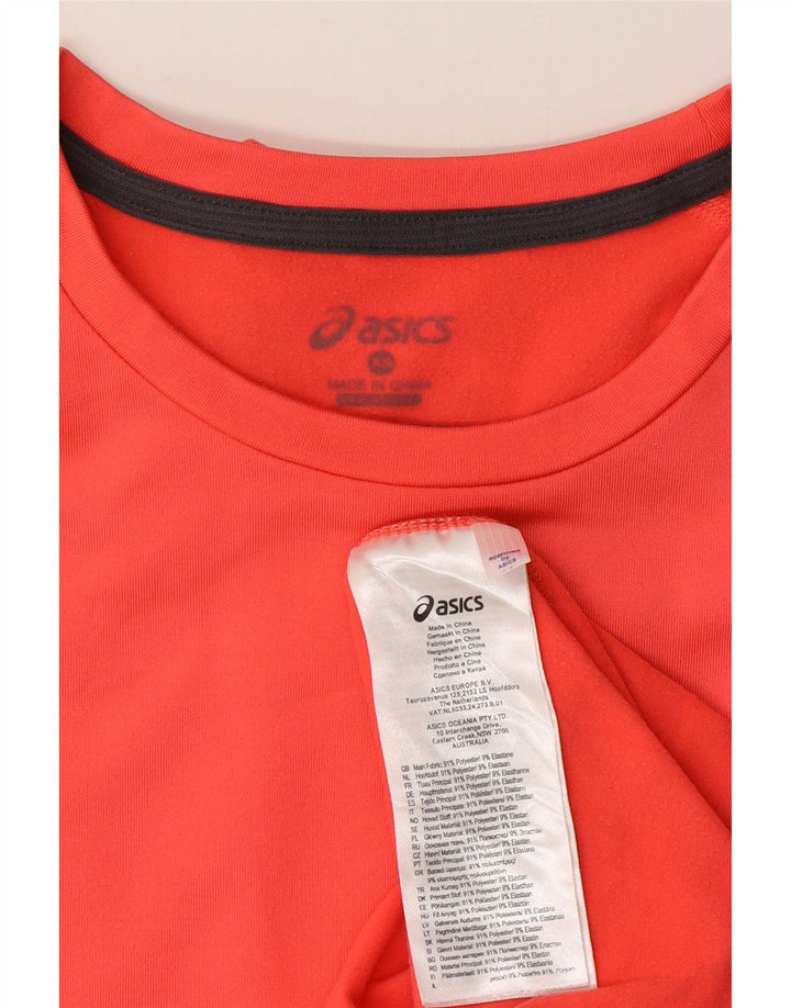 Top feminino Asics manga comprida UK 6 XS rosa colorblock poliéster