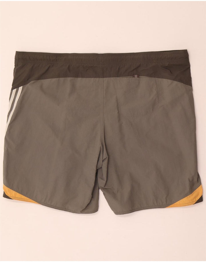 Shorts de natação masculino Adidas 2XL cinza colorblock nylon