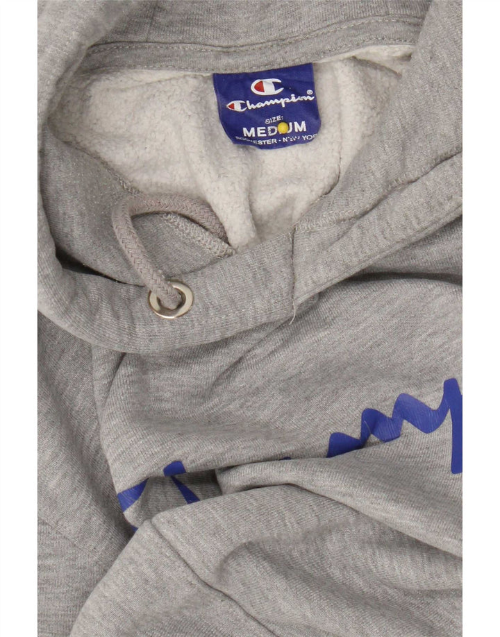 Jumper com capuz gráfico masculino Champion cinza médio manchado