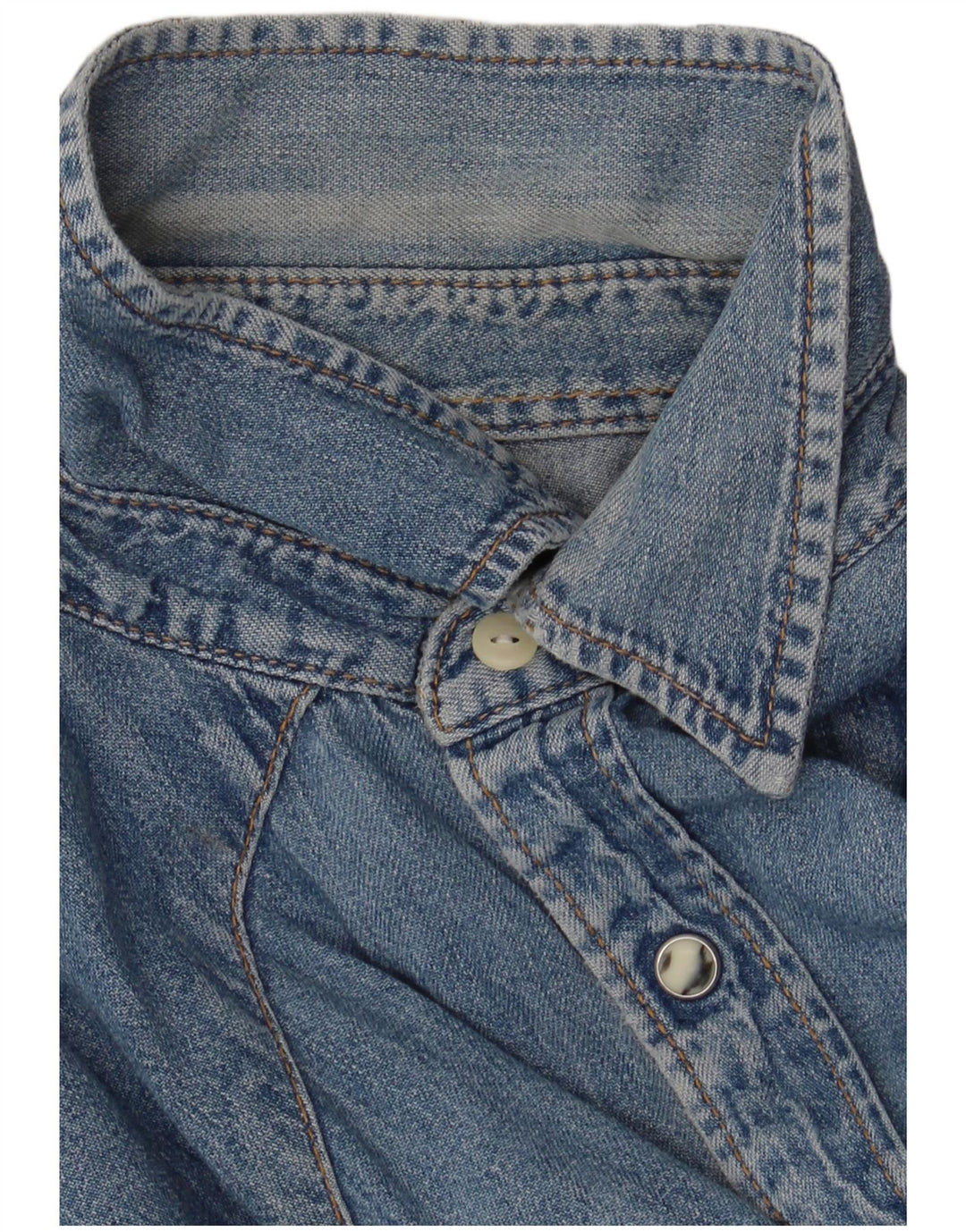 Camisa jeans masculina Lee algodão azul médio
