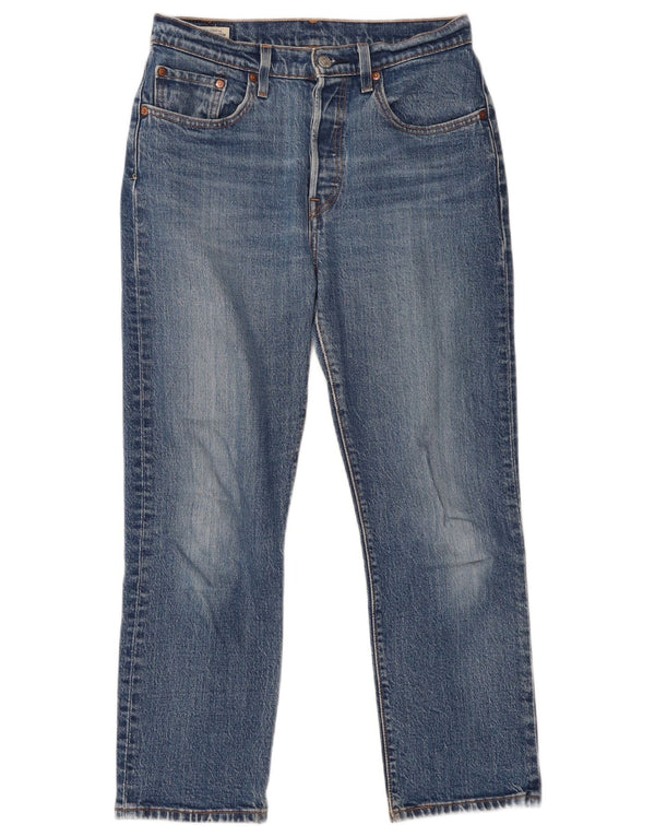 Jeans retos femininos Levi's W27 L26 algodão azul