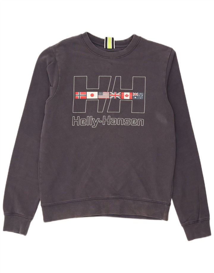 HELLY HANSEN Suéter gráfico masculino pequeno algodão cinza