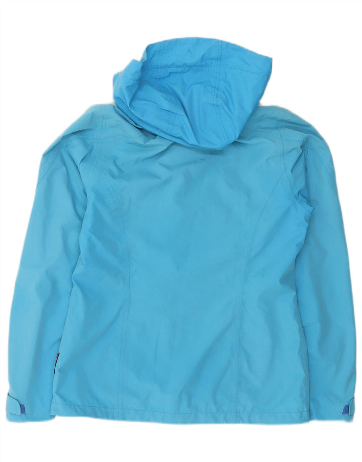 Jaqueta de chuva com capuz feminina Schoffel UK 10 poliéster azul pequeno