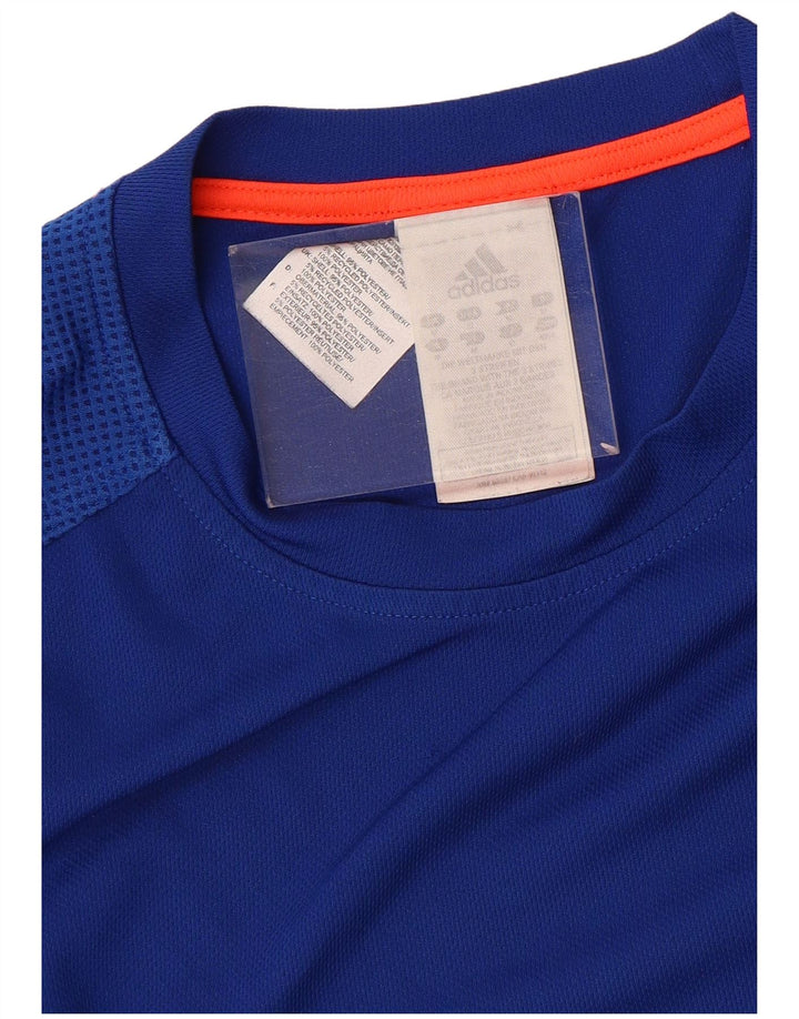 Camiseta masculina Adidas Top Médio Azul Poliéster