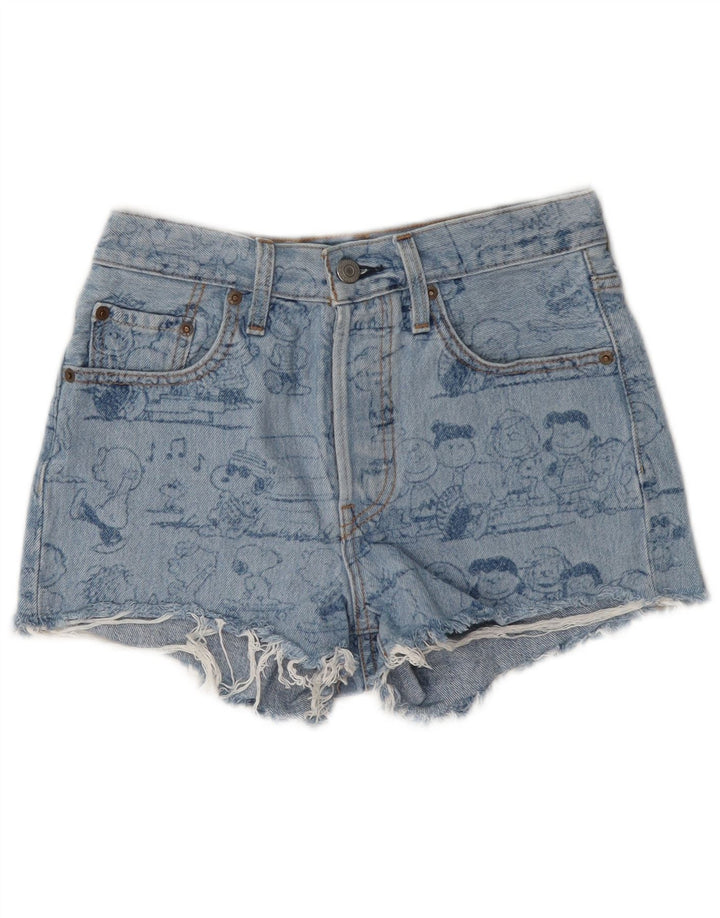 Shorts jeans feminino Levi's Peanuts Graphic W24 XS azul algodão