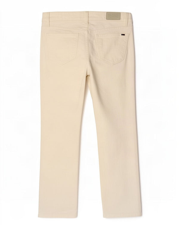 Jeans retos femininos Tommy Hilfiger W26 L30 algodão branco