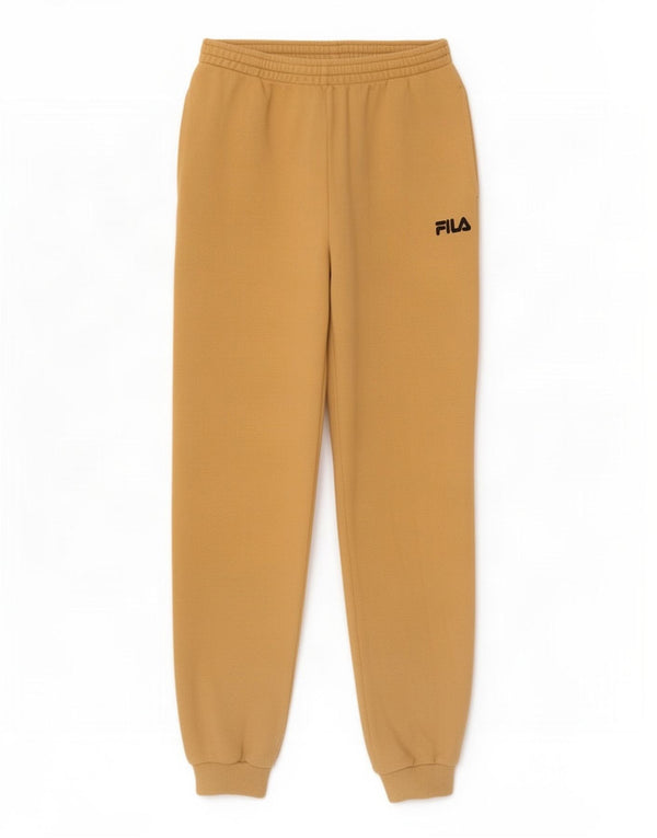 Calça de treino masculina Fila joggers pequeno algodão bege